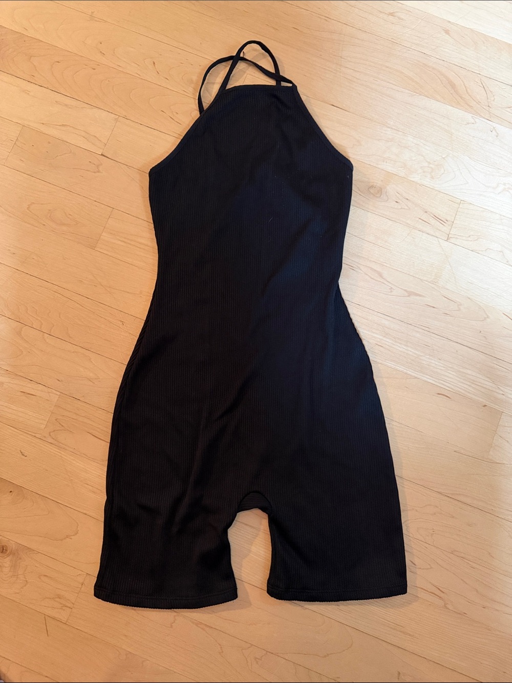 Black Ribbed Halter women’s bodysuit